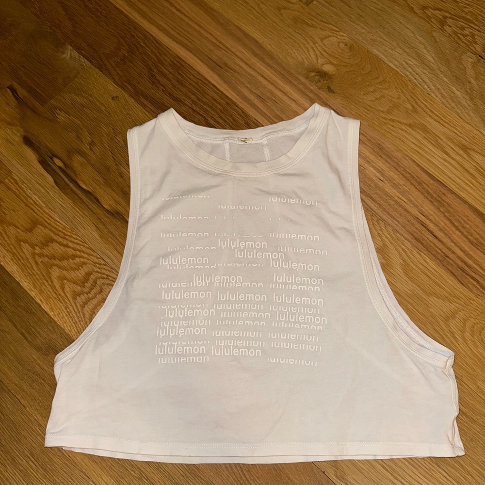 lululemon athletica Ivory Logo Crop Top